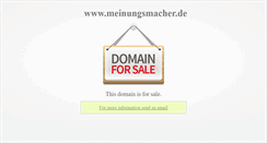 Desktop Screenshot of meinungsmacher.de